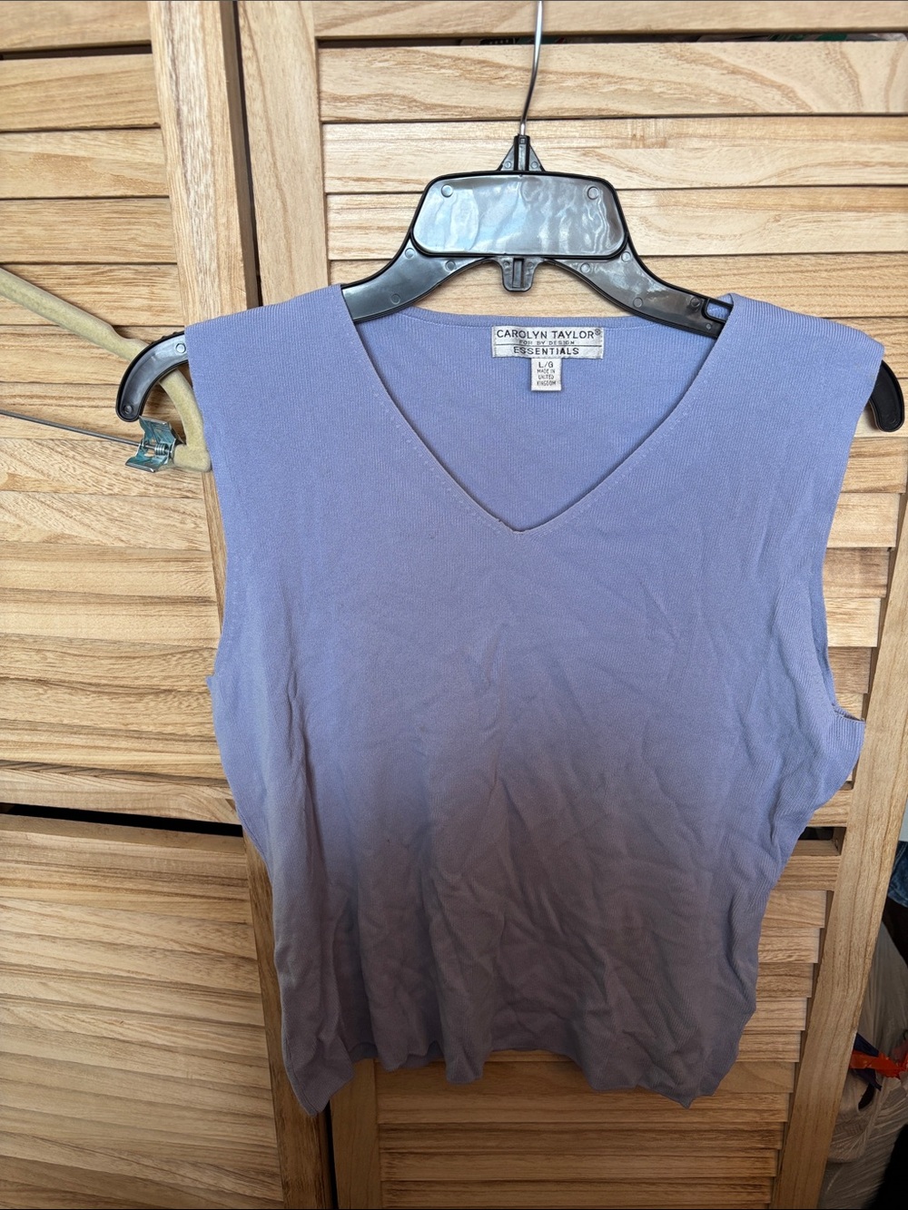 Carolyn Taylor Sleeveless V-Neck Top Large